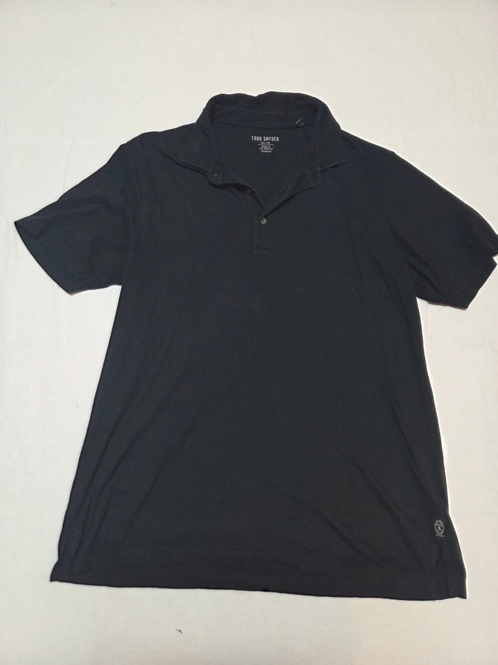 Todd Snyder Men’s Black Polo with Subtle Logo Size L